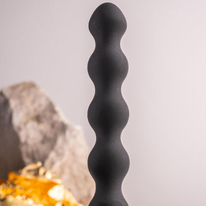 ROCKS-OFF - PETITE SENSATIONS PEARLS ANAL PLUG VIBRATOR BLACK