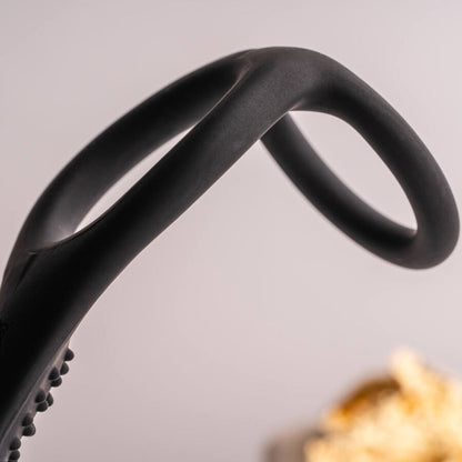 ROCKS-OFF - RO-ZEN RRO BLACK VIBRATING COCK RING BUTTER PLUG