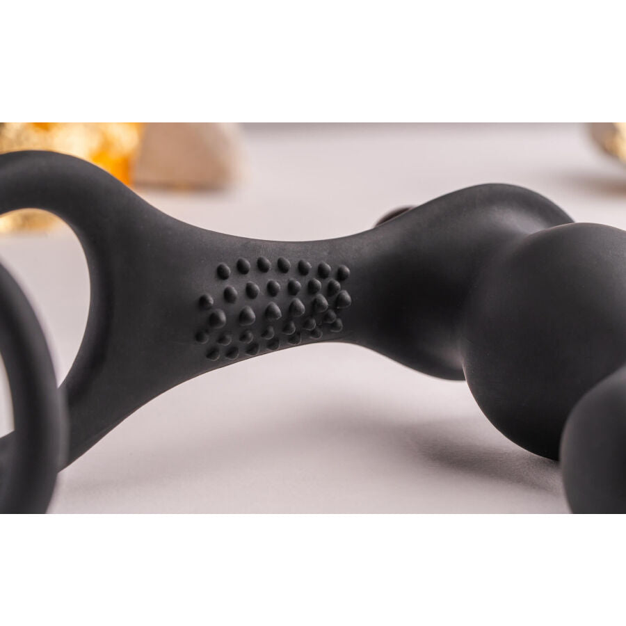 ROCKS-OFF - RO-ZEN RRO BLACK VIBRATING COCK RING BUTTER PLUG