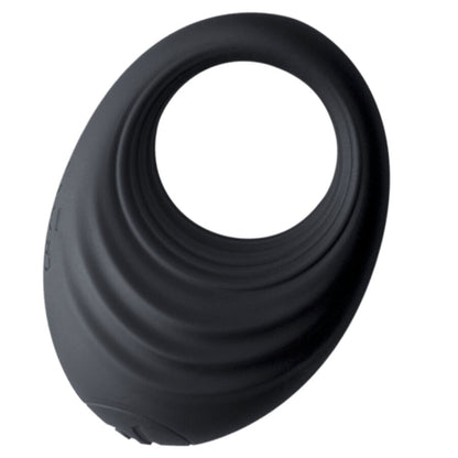 ROCKS-OFF - BLACK SPIRE VIBRATING COCK RING