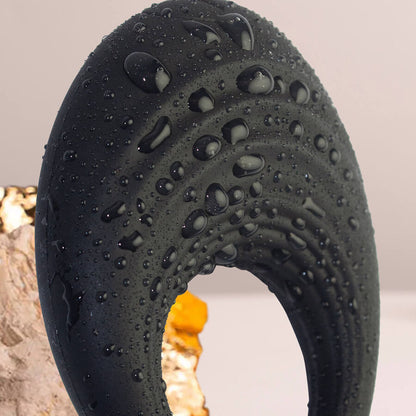 ROCKS-OFF - BLACK SPIRE VIBRATING COCK RING