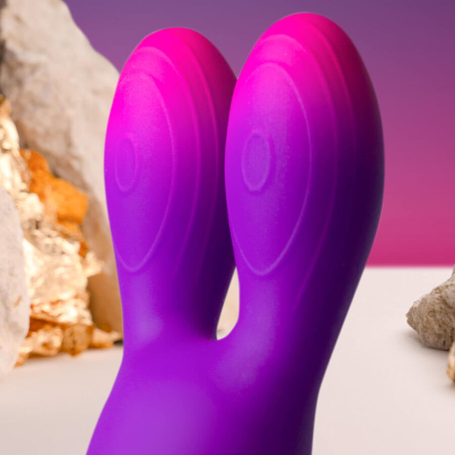 ROCKS-OFF - GLO-GIRL BUNNY FLEXIBLE VIBRATOR PURPLE