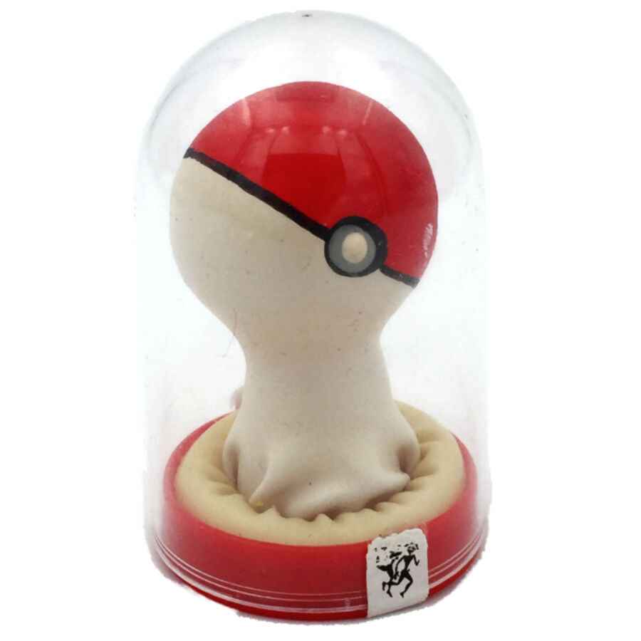 CONDOMERIE - PRESERVATIVI NOVITÀ DIPINTI A MANO POKEBALL ROSSO-BIANCO