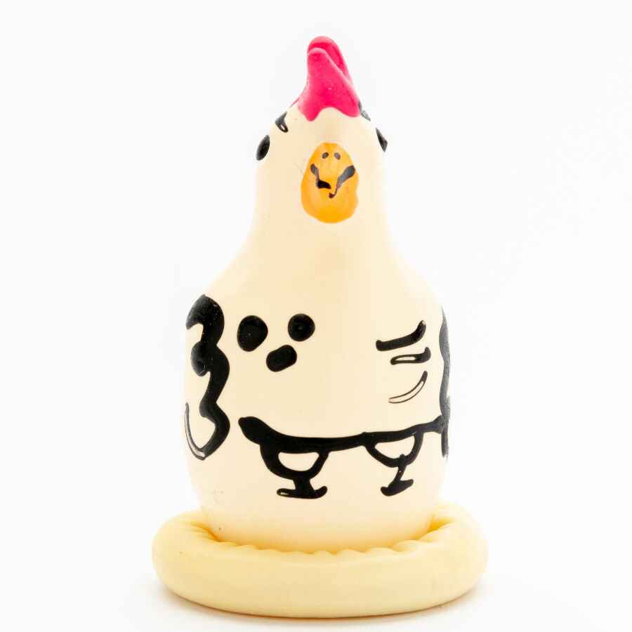 CONDOMERIE - PRESERVATIVI NOVITÀ DIPINTI A MANO COCKY ROOSTER