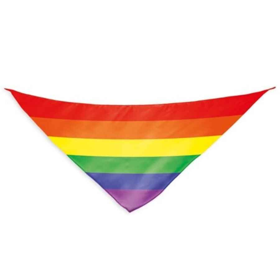 PRIDE - SCIARPA TRIANGOLARE IN COTONE CON BANDIERA ARCOBALENO