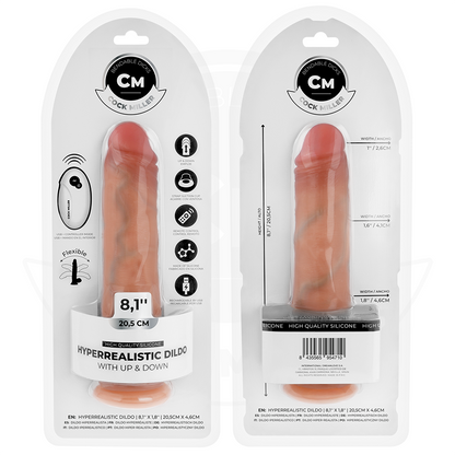 COCK MILLER - HYPER-REALISTIC DILDO WITH SUCTION CUP AND REMOTE CONTROL THRUSH 20.5 CM