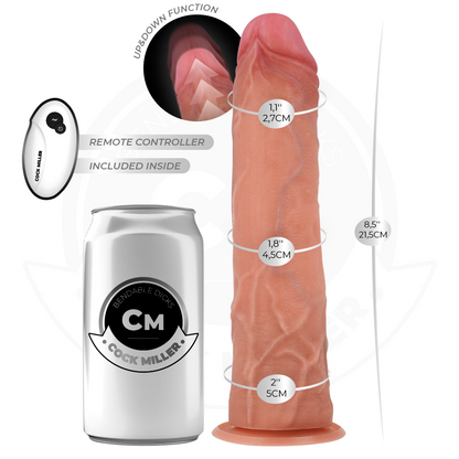 COCK MILLER - HYPER-REALISTIC DILDO WITH SUCTION CUP AND REMOTE CONTROL THRUSTING 21.5 CM