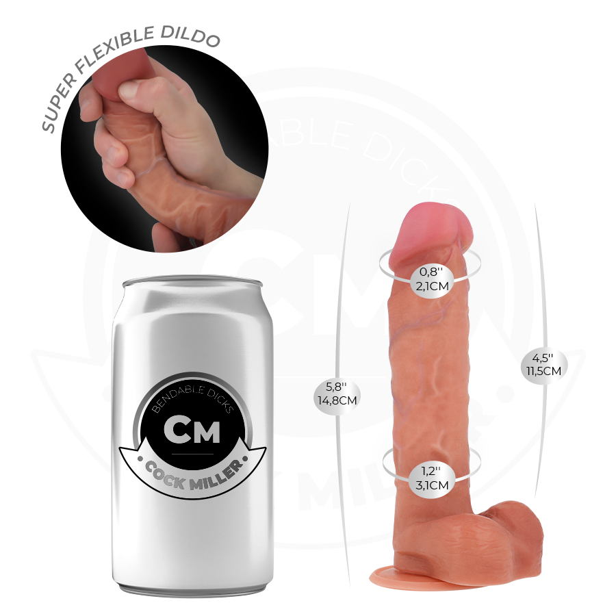 COCK MILLER - HYPER-REALISTIC ARTICULATING DILDO 14.8 CM
