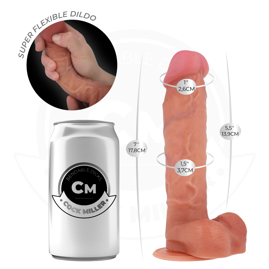 COCK MILLER - HYPER-REALISTIC ARTICULATING DILDO 17.8 CM