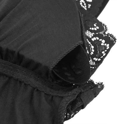 SUBBLIME - TEDDY BEAR WITH BLACK FLORAL LACE DETAILS L/XL