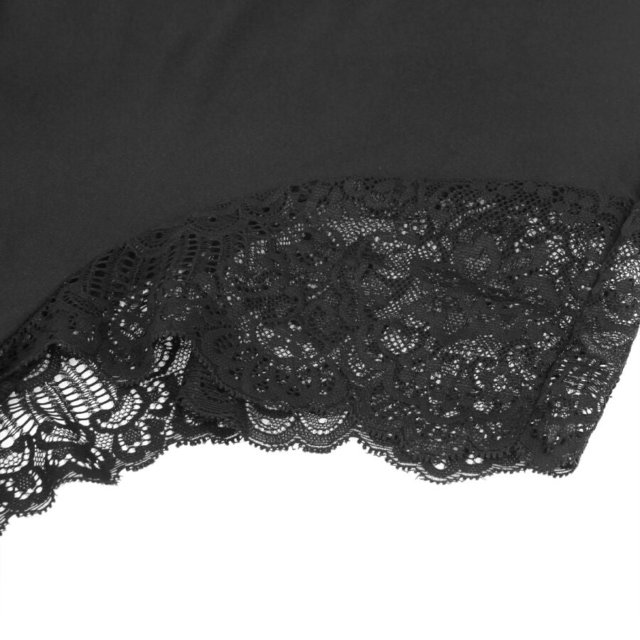SUBBLIME - BLACK FLORAL LACE DETAIL TEDDY L/XL - 18
