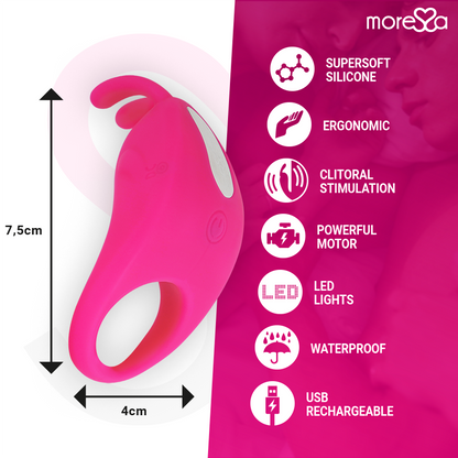 MORESSA - BRAD PREMIUM SILICONE RECHARGEABLE PINK - 6