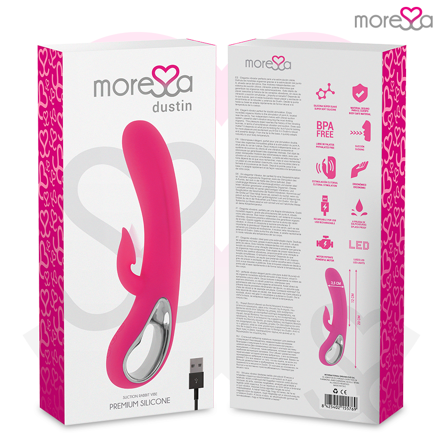 MORESSA - DUSTIN CLITORAL SUCTION AND POWERFUL VIBRATION PREMIUM RECHARGEABLE SILICONE