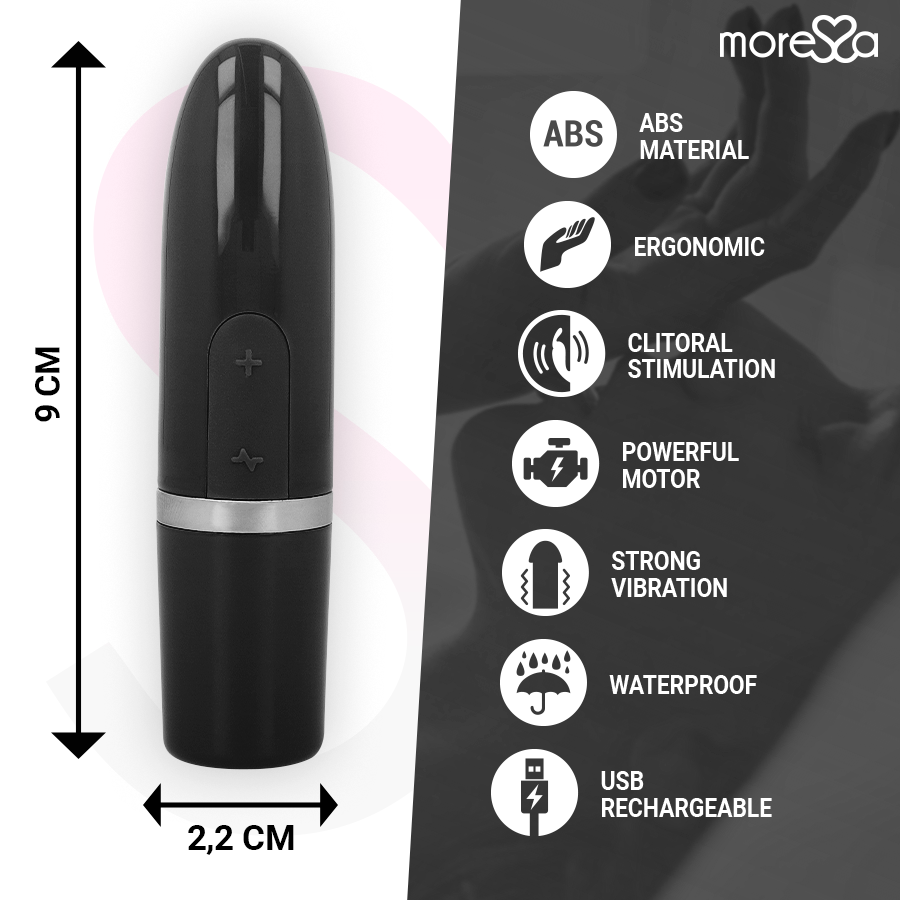 MORESSA - IVY BLACK TRAVEL STIMULATOR VIBRATOR