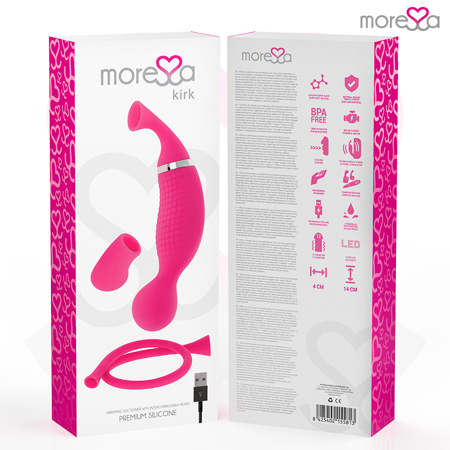 MORESSA - KIRK DUO SUCTION + MULTI-PERFORMANCE MASSAGER IN PREMIUM RECHARGEABLE SILICONE