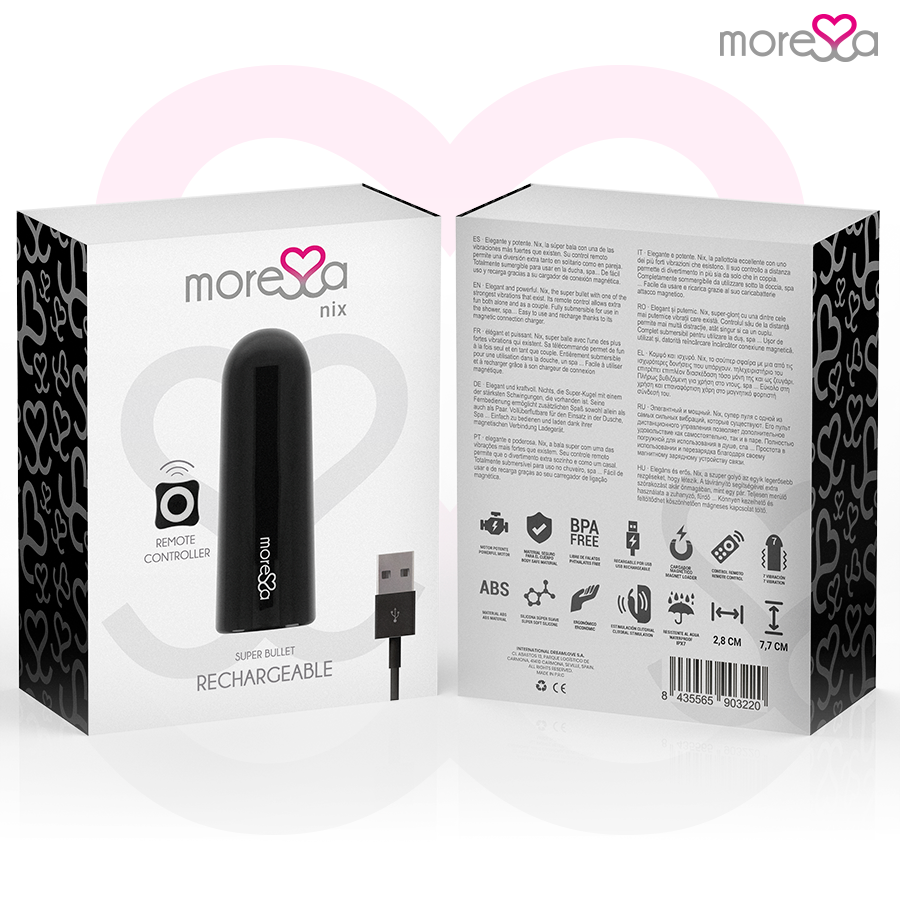 MORESSA - NIX VIBRATOR REMOTE CONTROL BLACK - 7