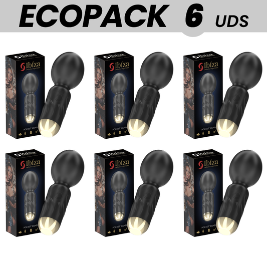 ECOPACKS 6 UNITS - IBIZA POCKET WAND VIBRATOR