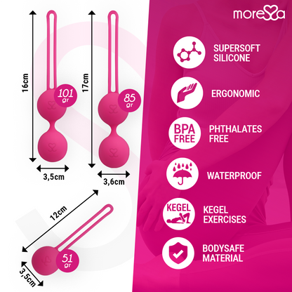 MORESSA - SET OSIAN PREMIUM SILICONE PINK (Osian One - 51 g | Osian Two - 101 g | Osian Three 85 g)