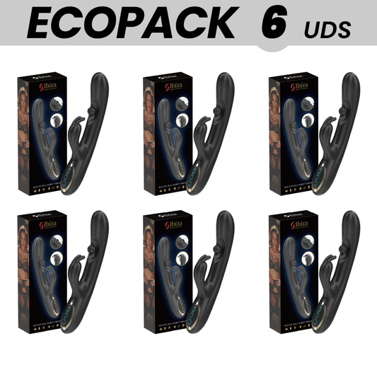 ECOPACKS 6 UNITS - IBIZA POWERFUL RABBIT VIBRATOR WITH ROTATING MASSAGE PEARL