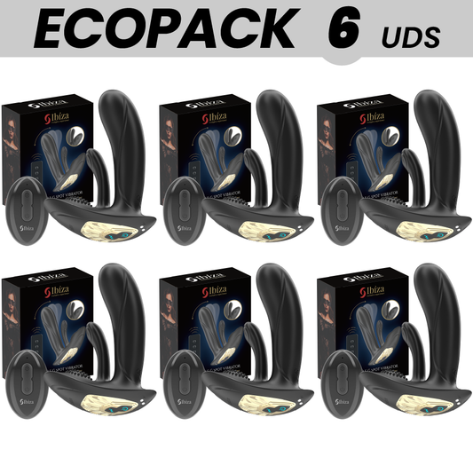 ECOPACKS 6 UNITS - IBIZA WEARABLE VIBRATOR WITH CLITORAL G-SPOT STIMULATION WITH REMOTE CONTROL