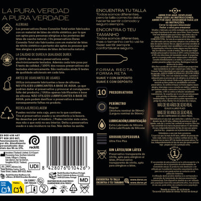 DUREX - TOTAL CONNECTION XL ULTRA FINE PLUS LATEX-FREE 10 UNITS