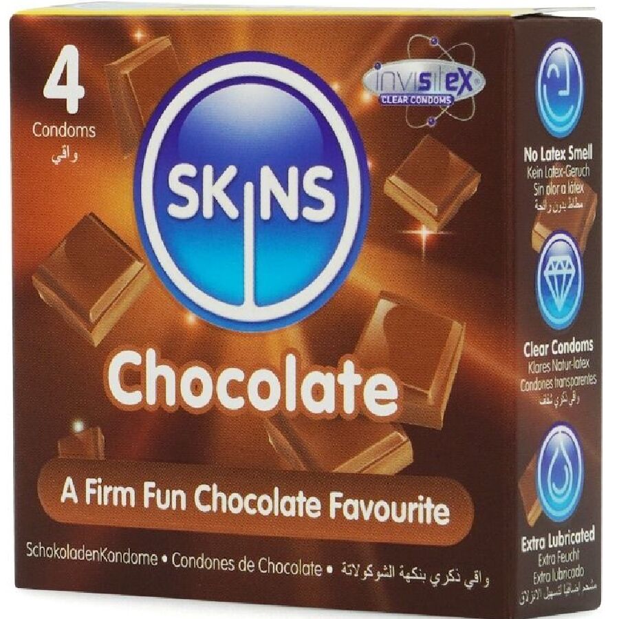 SKINS - PREMIUM CHOCOLATE CONDOMS 4-PACK