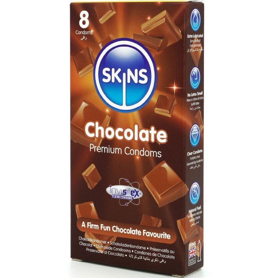 SKINS - PREMIUM CHOCOLATE CONDOMS 8-PACK