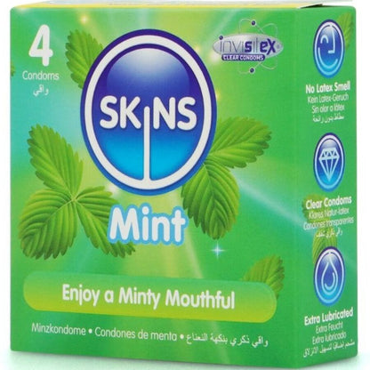 SKINS - PREMIUM MINT CONDOMS 4-PACK