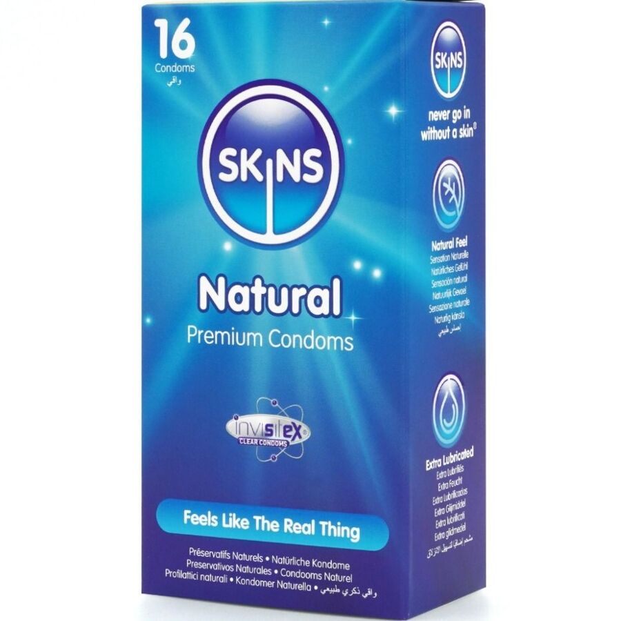SKINS - PREMIUM NATURAL CONDOMS 16 PACK