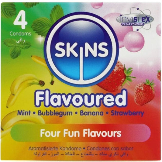 SKINS - PREMIUM MULTI-FLAVORED CONDOMS 4-PACK