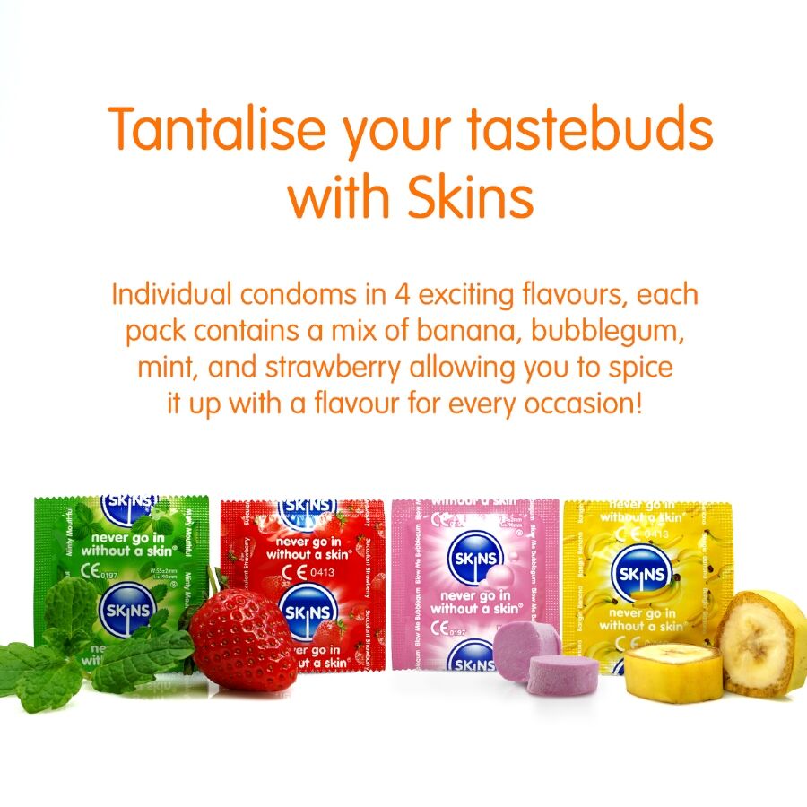 SKINS - PREMIUM MULTI-FLAVORED CONDOMS 4-PACK