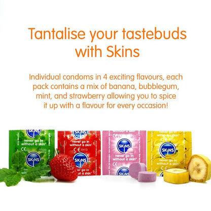 SKINS - PREMIUM MULTI-FLAVORED CONDOMS 4-PACK
