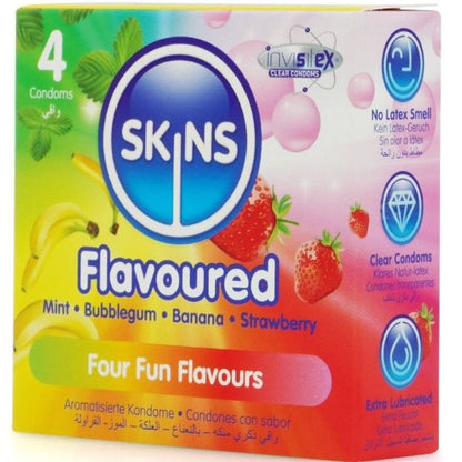 SKINS - PREMIUM MULTI-FLAVORED CONDOMS 4-PACK