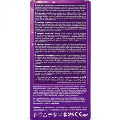 SKINS - EXTRA LARGE PREMIUM CONDOMS 8-PACK