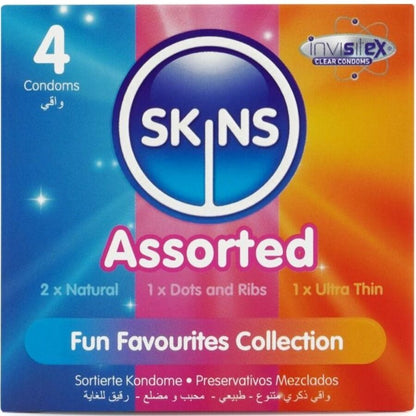 SKINS - ASSORTED PREMIUM CONDOMS 4-PACK