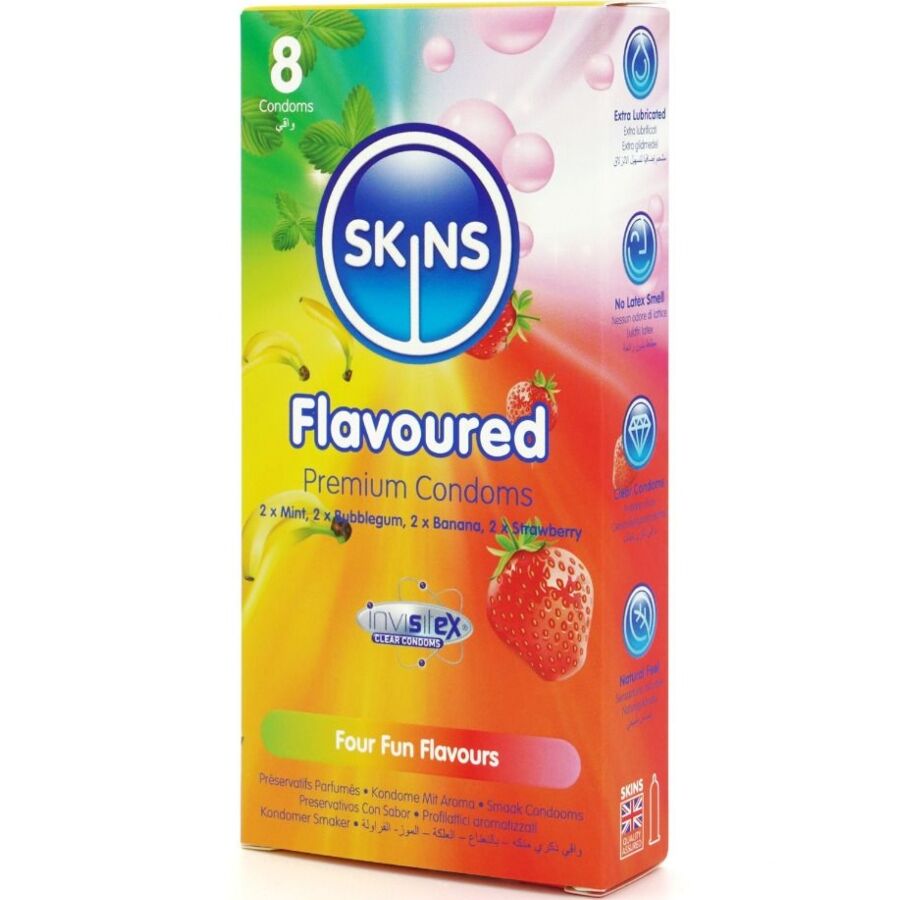 SKINS - PREMIUM MULTI-FLAVORED CONDOMS 8-PACK