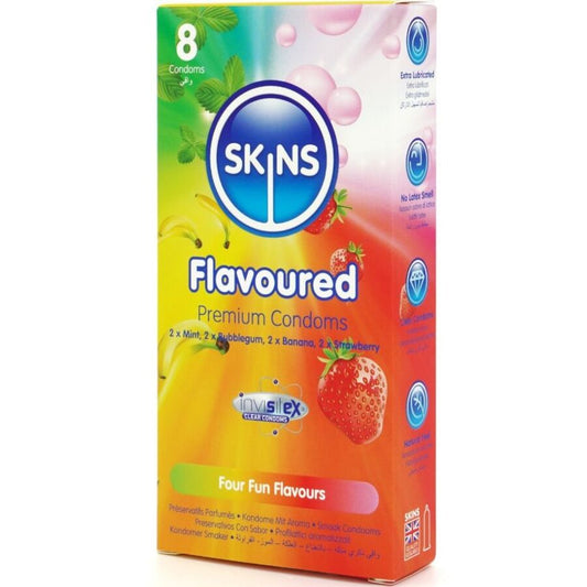 SKINS - PREMIUM MULTI-FLAVORED CONDOMS 8-PACK