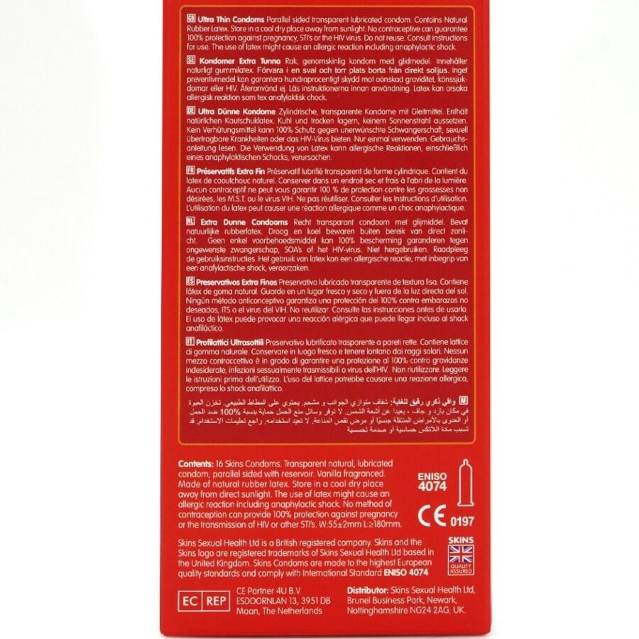 SKINS - PREMIUM ULTRA THIN CONDOMS 16 PACK