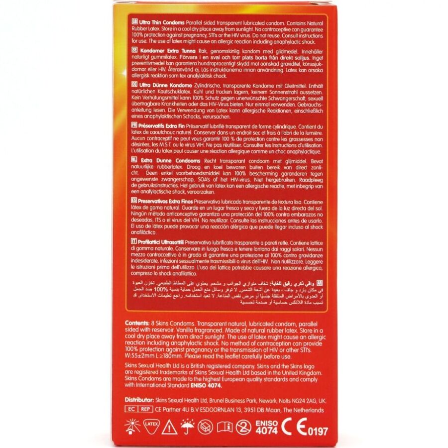 SKINS - PREMIUM ULTRA THIN CONDOMS 8-PACK