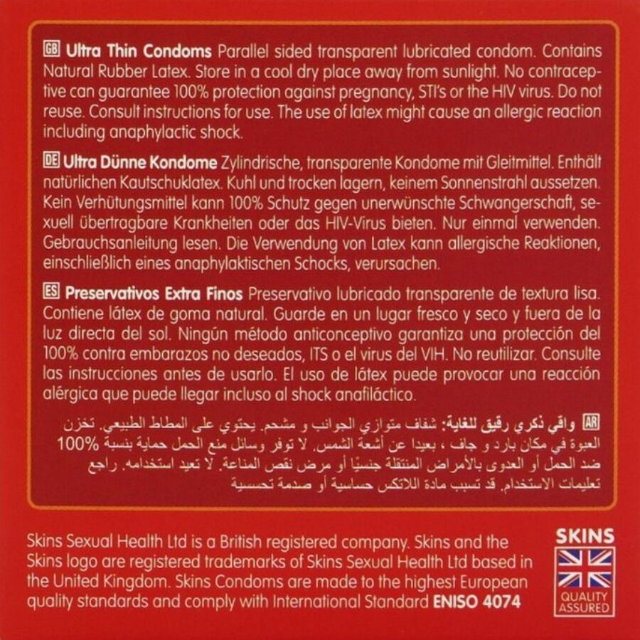 SKINS - PREMIUM ULTRA THIN CONDOMS 4-PACK