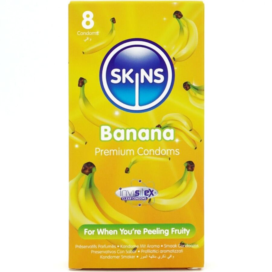 SKINS - PREMIUM BANANA CONDOMS 8-PACK