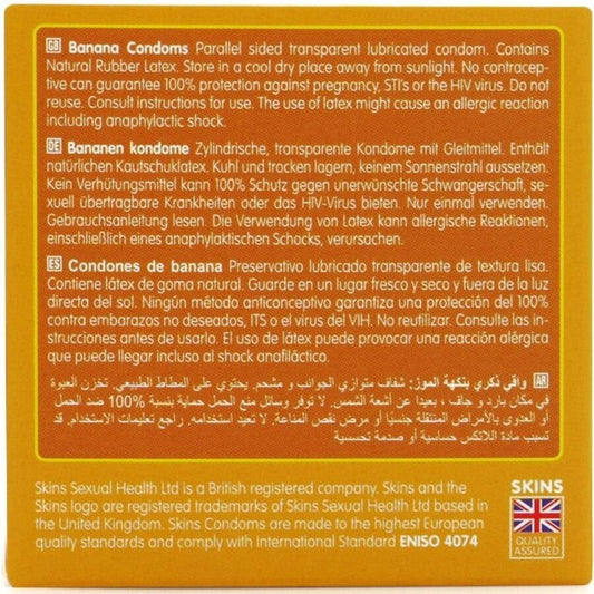 SKINS - PRESERVATIVI BANANA PREMIUM CONFEZIONE DA 4