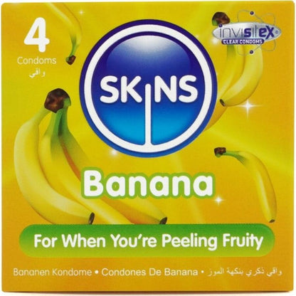 SKINS - PREMIUM BANANA CONDOMS 4-PACK