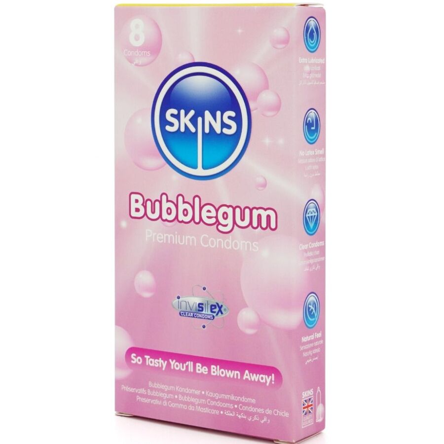 SKINS - BUBBLEGUM PREMIUM CONDOM 8-PACK