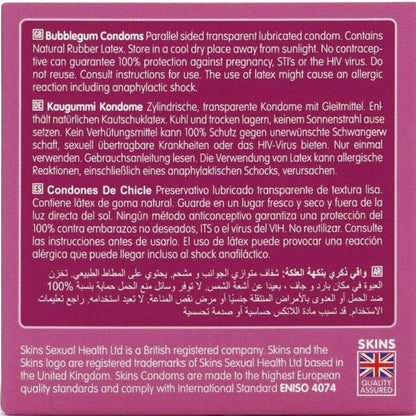 SKINS - BUBBLEGUM PREMIUM CONDOM 4-PACK