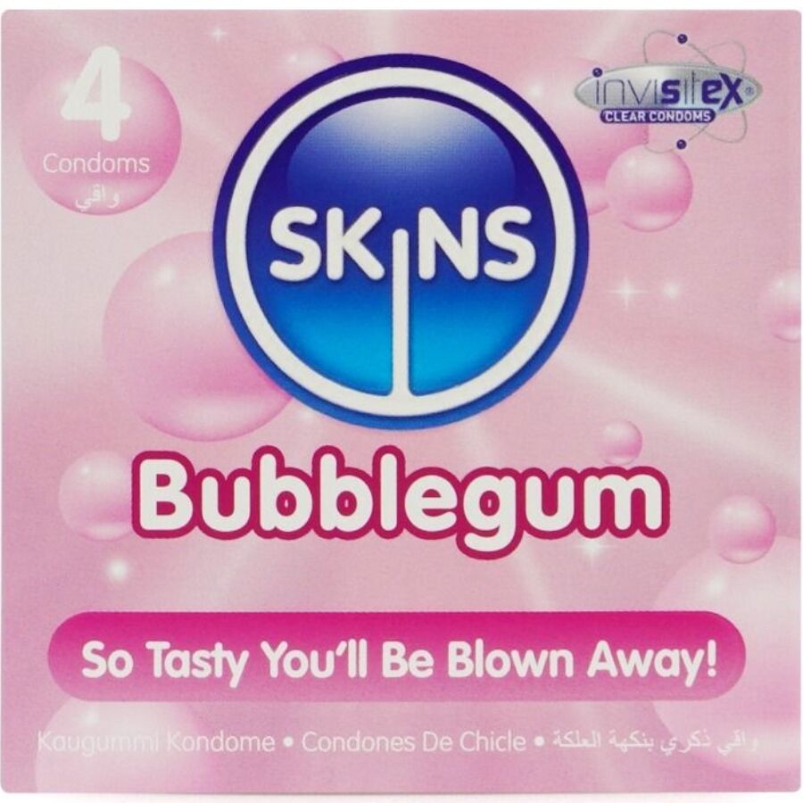 SKINS - BUBBLEGUM PREMIUM CONDOM 4-PACK