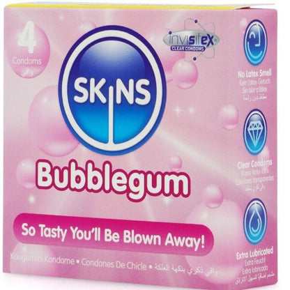SKINS - BUBBLEGUM PREMIUM CONDOM 4-PACK
