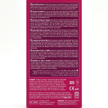 SKINS - DOTS &amp; RIBS PREMIUM CONDOMS 16-PACK