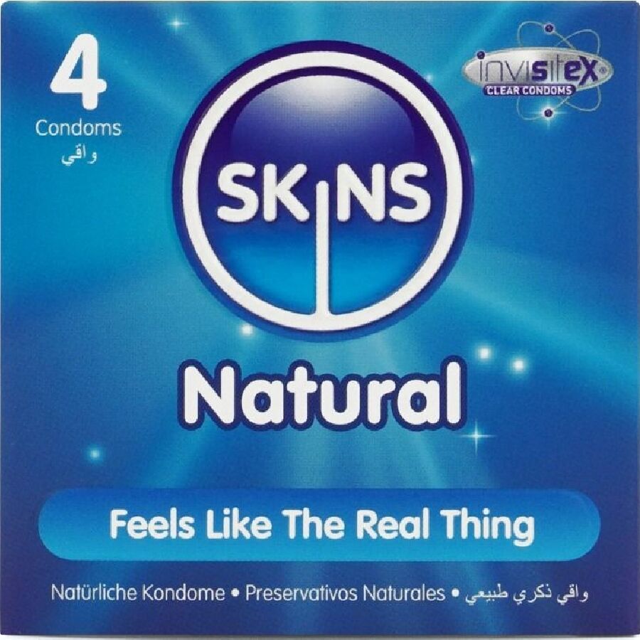 SKINS - PREMIUM NATURAL CONDOMS 4-PACK