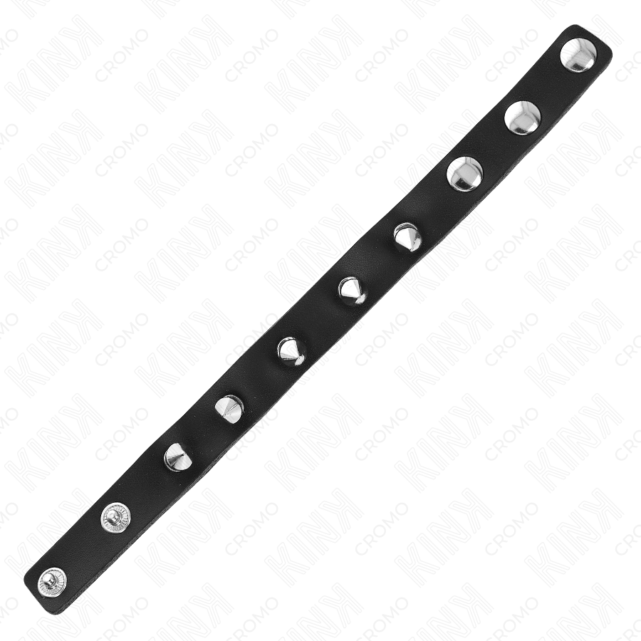 KINK - LEATHER PENIS RING WITH SPIKES 21.5 X 1.6 CM - 4